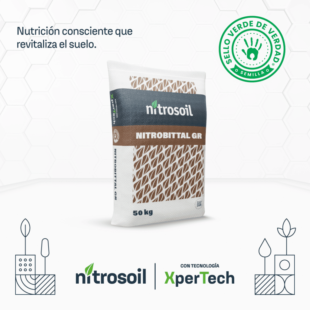 Nitrobittal GR Fertilizantes Nitrosoil Orgánico Mineral Con Tecnología XperTech y Sello Verde de Verdad